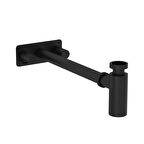 VitrA Origin A4515936 Lavabo Sifon Seti, Simetrik, Rozetli, Mat Siyah