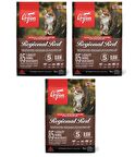 Orijen Regional Red Tahılsız Sığır Etli Yetişkin Kedi Maması 1,8 Kg (3'lü Paket)
