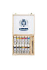 Schmincke Akademie Öl Color Wooden Box Oil Paint Set 12 X 60 Ml-akrilik Set 79112097