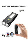 Güçlü Dayanıklı Şarj Edilebilir Mini Portatif  El Feneri ve Ortam Aydınlatma Mıknatıslı  Fonsiyonlu