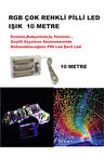 RGB ÇOK IŞIKLI  PİLLİ LED IŞIK 10M  EV, BAHÇE, OFİS , ÇEŞİTLİ EŞYA SÜSLEME LED ŞERİT IŞIK LED