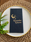 G0ld Yaldızlı Siyah Ramadan Karem Peçete 16 Adet