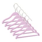 Nyn Ahşap 0-3 Yaş Bebek Elbise Askısı Pembe  Renk 6 Adet