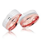 Harem Altın Rose Beyaz Altın Alyans 0702-3