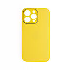 ScHitec Deluxe İphone 14 Pro Max Mat Kılıf Sarı