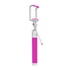Winex SR342 Katlanabilir Type-C Selfie Girişli Stick Çubuğu Pembe