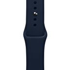 ScHitec 42-49mm Yeni Nesil Apple Uyumlu Akıllı Saat Kordonu Silikon Lacivert