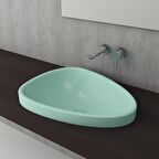 Bocchi Etna 58 cm Tezgah Üstü Lavabo Mat Mint Yeşil