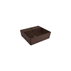 Bocchi Milano 50 cm Çanak Lavabo Batarya Delikli Mat Kahve