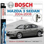 Mazda 3 Sedan Muz Silecek Takımı (2004-2008) Bosch Aerotwin