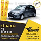 Citroen C3 HB Muz Silecek Takımı (2002-2009) İnwells