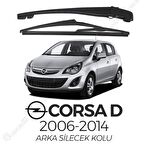 Opel Corsa D 2006-2014 Arka Silecek Kolu ve Silecek Seti