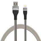 İmeng 3.1A UsbA to Lightning Örgülü Data ve Hızlı Şarj Kablosu ML108 Gri