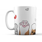 Sevimli Kedi Patili Kupa Bardak