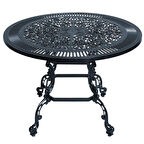 Q100 Alüminyum Döküm Yuvarlak Bahçe ve Balkon Masası 