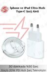 Apple iPhone 20W Hızlı Şarj Özellikli Usb-C Power Güç Adaptör ve Kablosu Iphone Şarj Adaptörü