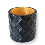 Siyah Gold Çiçek Saksısı Dekoratif Beton Küçük Saksı Mini Saksı