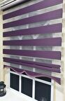 Zebra Stor Perde Mor Etek Dilimli  STB 400 V18