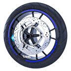 Reflektif Mavi Moto GP Stili Jant Şeridi Sticker Çınar Extreme