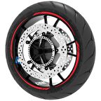 Reflektif Kırmızı 4 Parçalı Keskin Jant Şeridi Sticker Çınar Extreme 