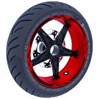 Moto GP Yarış Bayraklı Jant Şeridi Sticker Reflektif & Floresan Renkler Çınar Extreme  Siyah Karbon Fiber