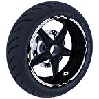 Moto GP Yarış Bayraklı Reflektif Gri Jant Şeridi Sticker Çınar Extreme