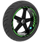 Moto GP İç Dış Jant Şeridi Takım Sticker Reflektif & Floresan Renkler Çınar Extreme  Orman Yeşili