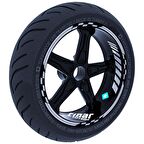 Yaldızlı Gümüş Moto GP İç Dış Jant Şeridi Takım Sticker Çınar Extreme 