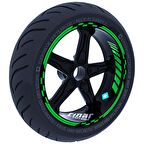 Orman Yeşili Moto GP İç Dış Jant Şeridi Takım Sticker Çınar Extreme 