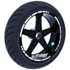 Moto GP Stili Süt Beyaz Jant Şeridi Sticker Çınar Extreme