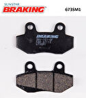 Braking 673Sm1 2001-2011 Hyosung RX 125 Uyumlu Ön Fren Balatası Yarı Metalik Balata