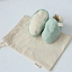 Kadife Patik - Mint  - Kaydırmaz Taban 