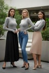 3’lü Parmak Geçmeli Kadın Body Seti
