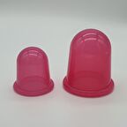 Silikon Selülit ve Boyun Masaj Kupa Seti 2'li Pembe Renk