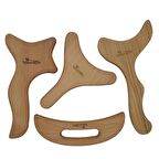 Ahşap Graston Madero Terapi ve Selülit 4'lü Masaj Aleti Model 2