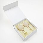 Silikon Vakumlu Cam Yüz Masaj Kupası 2'li Set Bej Renk