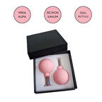 Mika Silikon Vakumlu Yüz Masaj Kupası 2'li Set Pembe Renk