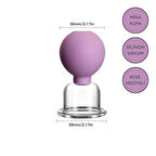 Mika Silikon Vakumlu Boyun Bölgesi Kullanım İçin Masaj Kupası No:4 Mor Renk