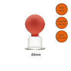 Mika Silikon Vakumlu Boyun Bölgesi Kullanım İçin Masaj Kupası No:4 Turuncu Renk