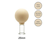 Mika Silikon Vakumlu Yüz ve Boyun İçin Masaj Kupası No:2 Bej Renk