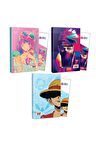 Üçlü Icecream-naruto-lufy Defter Ve Ayraç