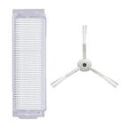Mija Xiaomi Uyumlu Mop  Pro Hepa Filtre 1 Adet,S55 Beyaz Yan Fırça 1 Adet