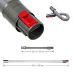 Dyson V10 V11 Uyumlu Temizlik Başlık Seti I Hortum + Uzun Uç + Fırça Uç + Tetik Seti