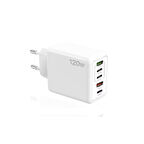 ScHitec 120W 3 Type-C + 2 UsbA Toplam 5 Çıkışlı Ev Tipi Süper Hızlı Şarj Aleti SR104