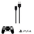 Philips Playstation 4 İle Uyumlu Joystick Şarj Kablosu 3A 45W UsbA to Universal Micro Hızlı Şarj Kablosu 1.2M DLC3104U