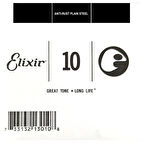 Elixir 13010 Tek Gitar Teli 0,10 Anti-Rust Plain Steel Single Guitar String - 010