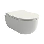 Bocchi V Tondo Rimless Kısa Asma Klozet Mat Beyaz