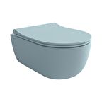 Bocchi V Tondo Rimless Kısa Asma Klozet Mat Buz Mavisi