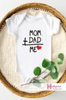 Mom & Dad + Me Baskılı Yarım Kollu Bebek Body & Zıbın