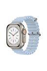Apple Watch Uyumlu 42MM 44MM 45MM 49MM 1/2/3/4/5/6/se/7/8/ultra Akıllı Saat Ocean Kordon ve Kayışı Açık Mavi